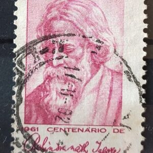 C 465 Selo Centenario Poeta India Rabindranath Tagore 1961 Circulado 13