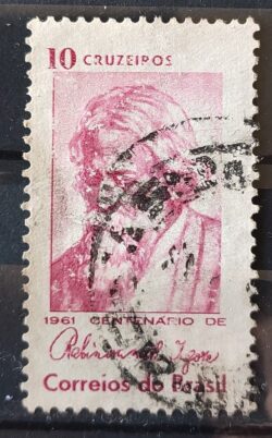 C 465 Selo Centenario Poeta India Rabindranath Tagore 1961 Circulado 14