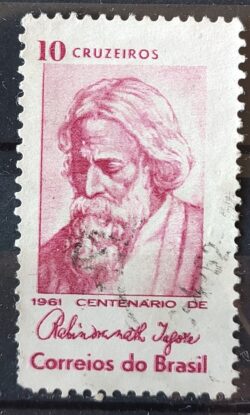 C 465 Selo Centenario Poeta India Rabindranath Tagore 1961 Circulado 16