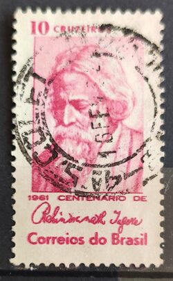 C 465 Selo Centenario Poeta India Rabindranath Tagore 1961 Circulado 2