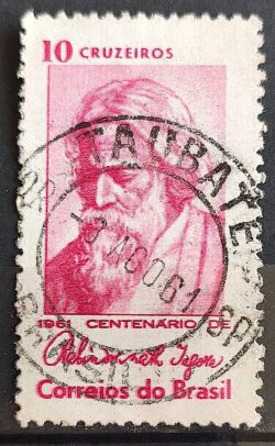 C 465 Selo Centenario Poeta India Rabindranath Tagore 1961 Circulado 3