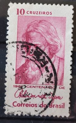 C 465 Selo Centenario Poeta India Rabindranath Tagore 1961 Circulado 7