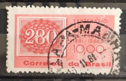 C 466 Selo Centenario do Selo Olho de Cabra Colorido 1961 Circulado 5