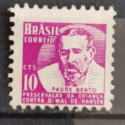 C 468 Selo Campanha Contra o Mal de Hansen Hanseniase Padre Bento Religiao Saude H7 1961 1