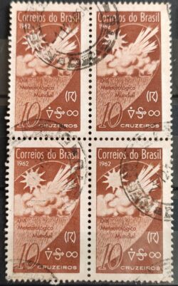 C 469 Selo Meteorologia 1962 Quadra Circulado 1