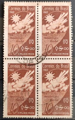 C 469 Selo Meteorologia 1962 Quadra Circulado 2