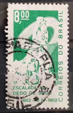 C 470 Selo Cinquentenario Escalada ao Dedo de Deus Alpinismo 1962 Circulado 1