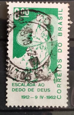C 470 Selo Cinquentenario Escalada ao Dedo de Deus Alpinismo 1962 Circulado 2
