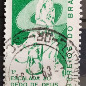 C 470 Selo Cinquentenario Escalada ao Dedo de Deus Alpinismo 1962 Circulado 4