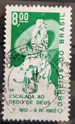 C 470 Selo Cinquentenario Escalada ao Dedo de Deus Alpinismo 1962 Circulado 5