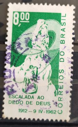 C 470 Selo Cinquentenario Escalada ao Dedo de Deus Alpinismo 1962 Circulado 6