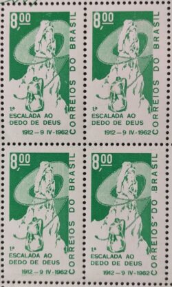 C 470 Selo Cinquentenario Escalada ao Dedo de Deus Alpinismo 1962 Quadra
