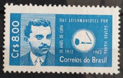 C 471 Selo Cinquentenario da Cura da Leishmaniose Gaspar Viana Ciencia Saude 1962 1