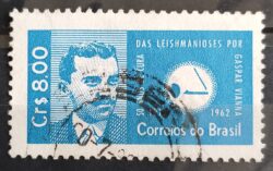 C 471 Selo Cinquentenario da Cura da Leishmaniose Gaspar Viana Ciencia Saude 1962 Circulado 1