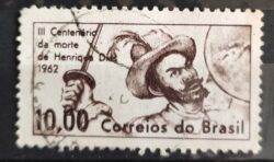 C 472 Selo Tricentenario Henrique Dias Militar 1962 Circulado 2