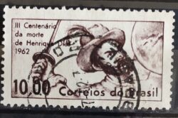 C 472 Selo Tricentenario Henrique Dias Militar 1962 Circulado 3