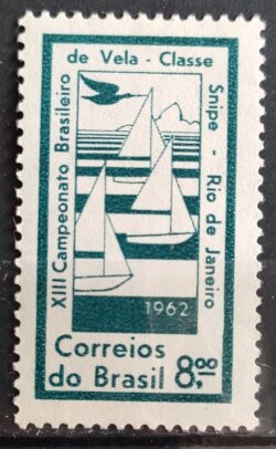 C 474 Selo Campeonato Brasileiro de Vela Classe Snipe Navio Barco 1962 1