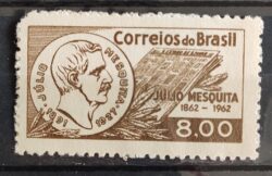 C 475 Selo Centenario Julio Mesquita Advogado Jornalista 1962 2