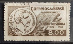 C 475 Selo Centenario Julio Mesquita Advogado Jornalista 1962 Circulado 1