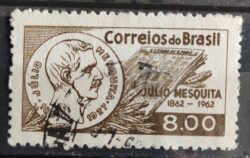 C 475 Selo Centenario Julio Mesquita Advogado Jornalista 1962 Circulado 2