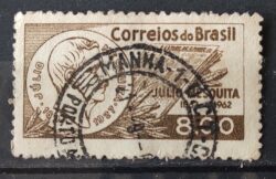 C 475 Selo Centenario Julio Mesquita Advogado Jornalista 1962 Circulado 3