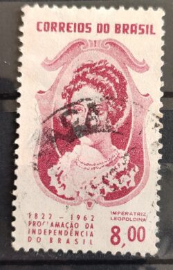 C 476 Selo Independencia do Brasil Imperatriz Leopoldina Monarquia 1962 Circulado 1