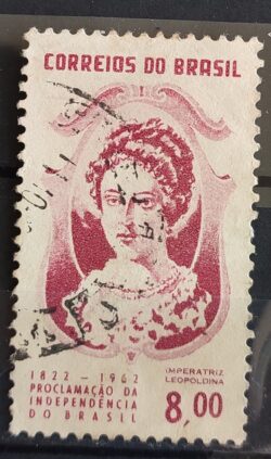 C 476 Selo Independencia do Brasil Imperatriz Leopoldina Monarquia 1962 Circulado 2