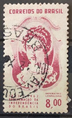 C 476 Selo Independencia do Brasil Imperatriz Leopoldina Monarquia 1962 Circulado 5