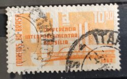 C 477 Selo Conferencia Mundial Interparlamentar Brasilia 1962 Circulado 1