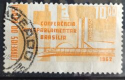 C 477 Selo Conferencia Mundial Interparlamentar Brasilia 1962 Circulado 3