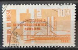 C 477 Selo Conferencia Mundial Interparlamentar Brasilia 1962 Circulado 5