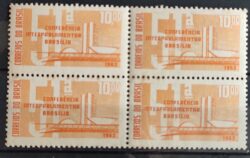 C 477 Selo Conferencia Mundial Interparlamentar Brasilia 1962 Quadra