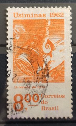 C 478 Selo Usiminas Corrida do Ferro Minerio Economia 1962 Circulado 1