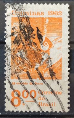 C 478 Selo Usiminas Corrida do Ferro Minerio Economia 1962 Circulado 8