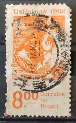 C 478 Selo Usiminas Corrida do Ferro Minerio Economia 1962 Circulado 9