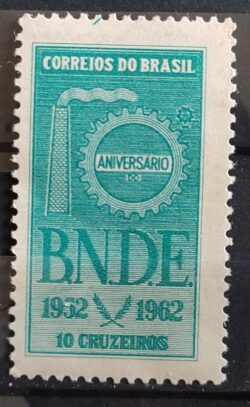 C 481 Selo Banco Nacional do Desenvolvimento BNDE Economia 1962 1