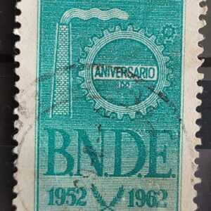 C 481 Selo Banco Nacional do Desenvolvimento BNDE Economia 1962 Circulado 3