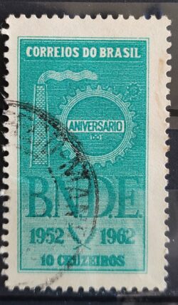 C 481 Selo Banco Nacional do Desenvolvimento BNDE Economia 1962 Circulado 4