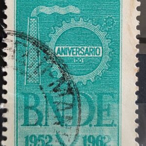 C 481 Selo Banco Nacional do Desenvolvimento BNDE Economia 1962 Circulado 4