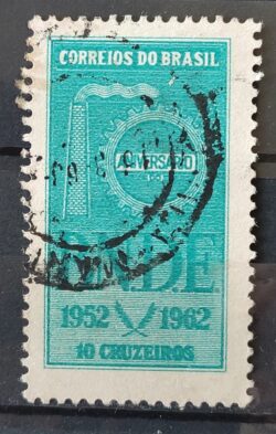 C 481 Selo Banco Nacional do Desenvolvimento BNDE Economia 1962 Circulado 6