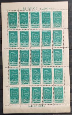 C 481 Selo Banco Nacional do Desenvolvimento BNDE Economia 1962 Folha