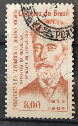C 482 Selo Cinquentenario Quintino Bocaiuva Personalidade 1962 Circulado 7
