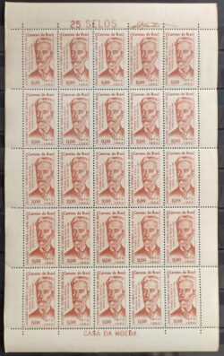 C 482 Selo Cinquentenario Quintino Bocaiuva Personalidade 1962 Folha