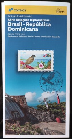 Edital 2021 03 Relacoes Diplomaticas Republica Dominicana Ave Bandeira Flor Mar Sem Selo