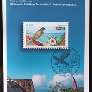 Edital 2021 03 Relacoes Diplomaticas Republica Dominicana Ave Bandeira Flor Mar Sem Selo