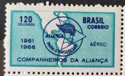 A 106 Selo Aereo Aniversario da Alianca para o Progresso Mapa 1966