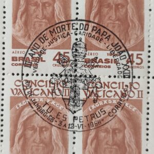 A 108 Selo Aereo Concilio Ecumenico Vaticano Religiao 1966 Quadra CBC Rio de Janeiro