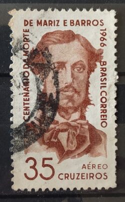 A 109 Selo Aereo Mariz e Barros 1966 Circulado 1