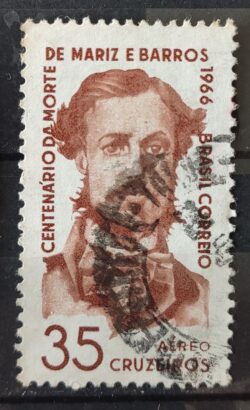 A 109 Selo Aereo Mariz e Barros 1966 Circulado 2