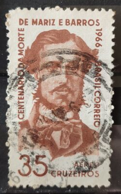 A 109 Selo Aereo Mariz e Barros 1966 Circulado 3